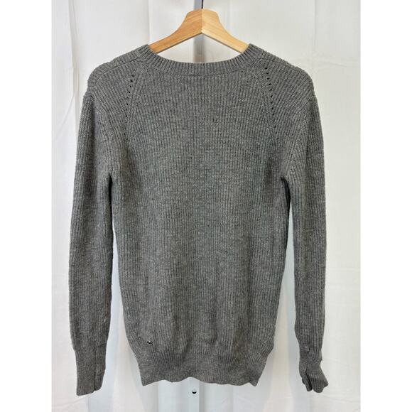 LULULEMON Estimated XS Seva Sweater Thumbholes Merino Wool Heathered Medium Gray - Picture 2 of 8